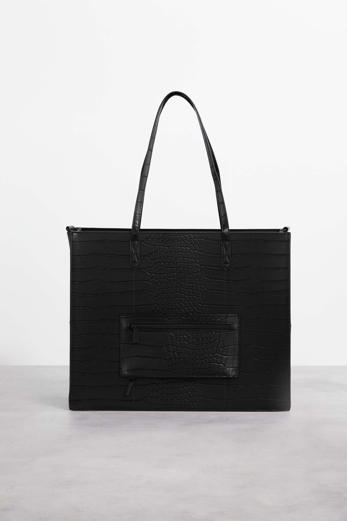 Resale The Large Work Tote in Black Croc - Image 5