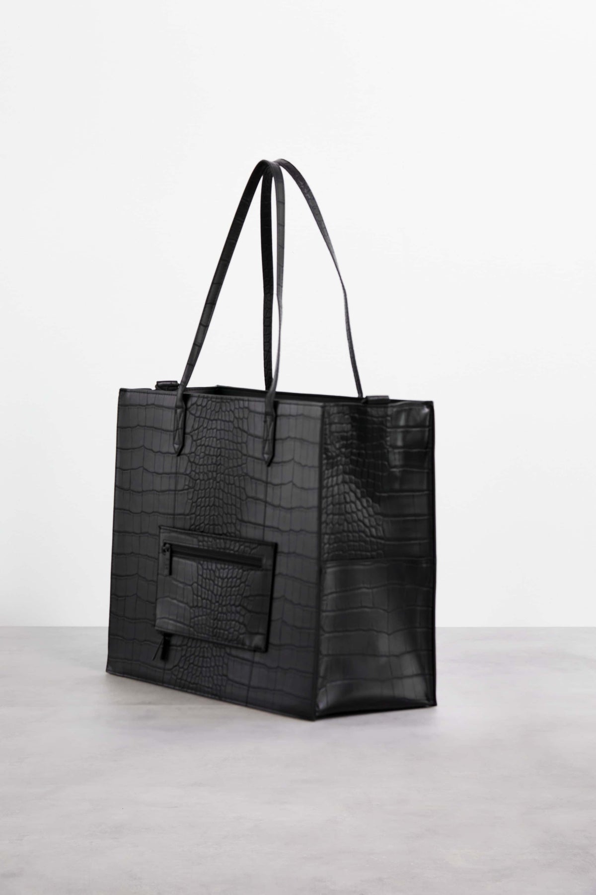 Resale The Large Work Tote in Black Croc - Image 6