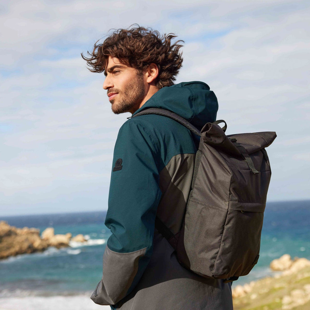Bowston Mens Performance Waterproof Jacket - Petrol Green - Image 2