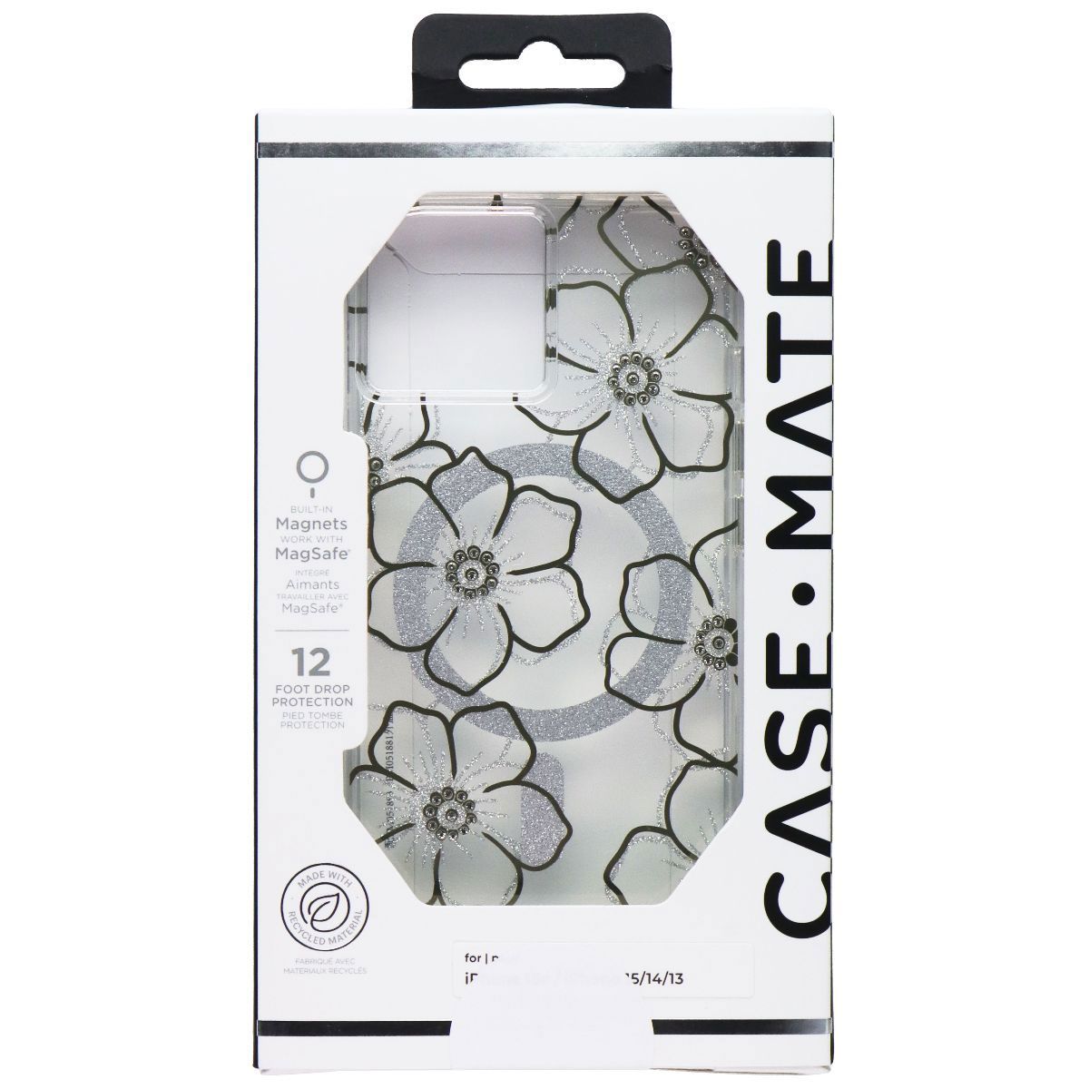 Case-Mate Case for MagSafe for Apple iPhone 16e/15/14/13 - Floral Gems - New - Image 4