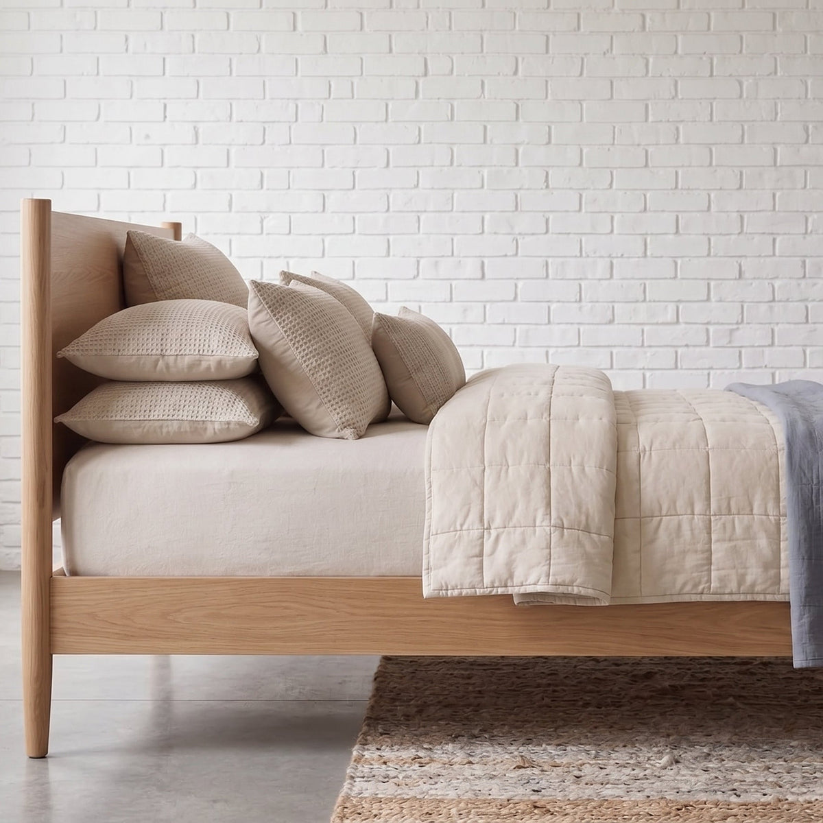 Wright Oak Double Bed Frame - Image 3