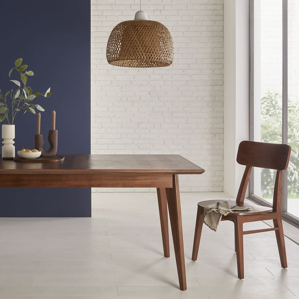 Mid Century Modern Parquet 6 Seater Dining Table - Image 3