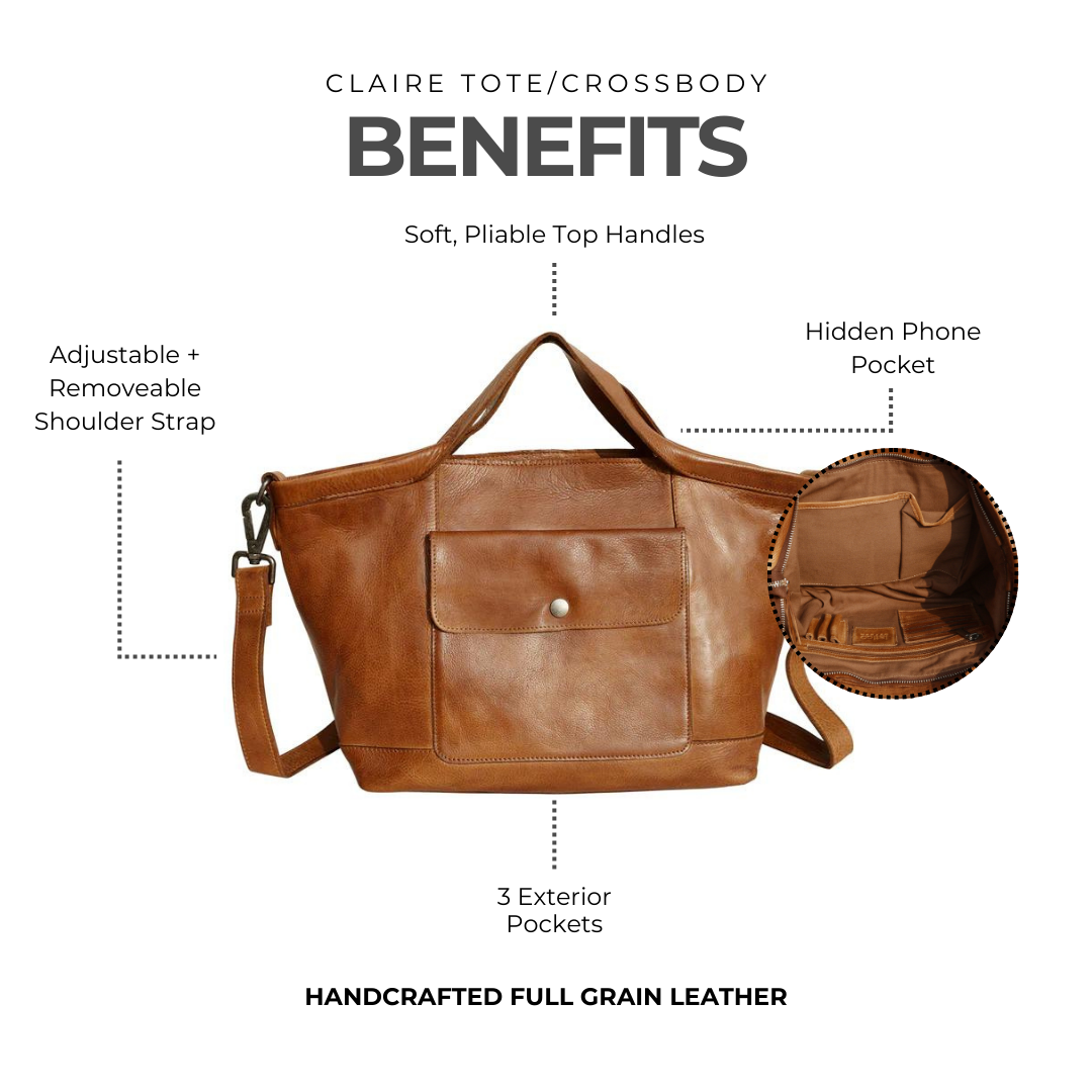 Claire Leather Crossbody Bag - Image 4