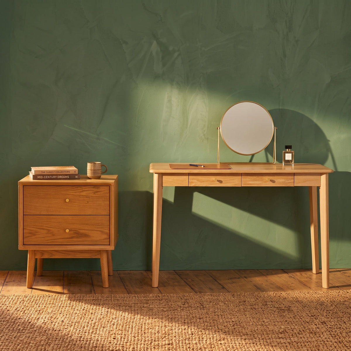 Wright Oak Bedside Table - Image 7