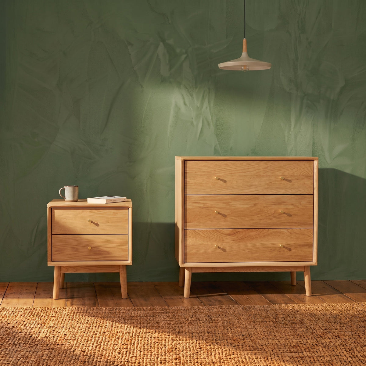 Wright Oak Bedside Table - Image 9