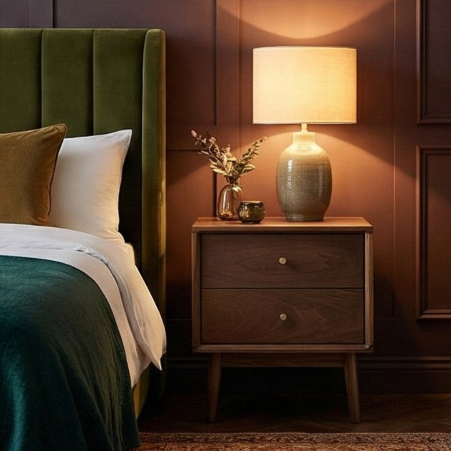 Wright Walnut Bedside Table - Image 4