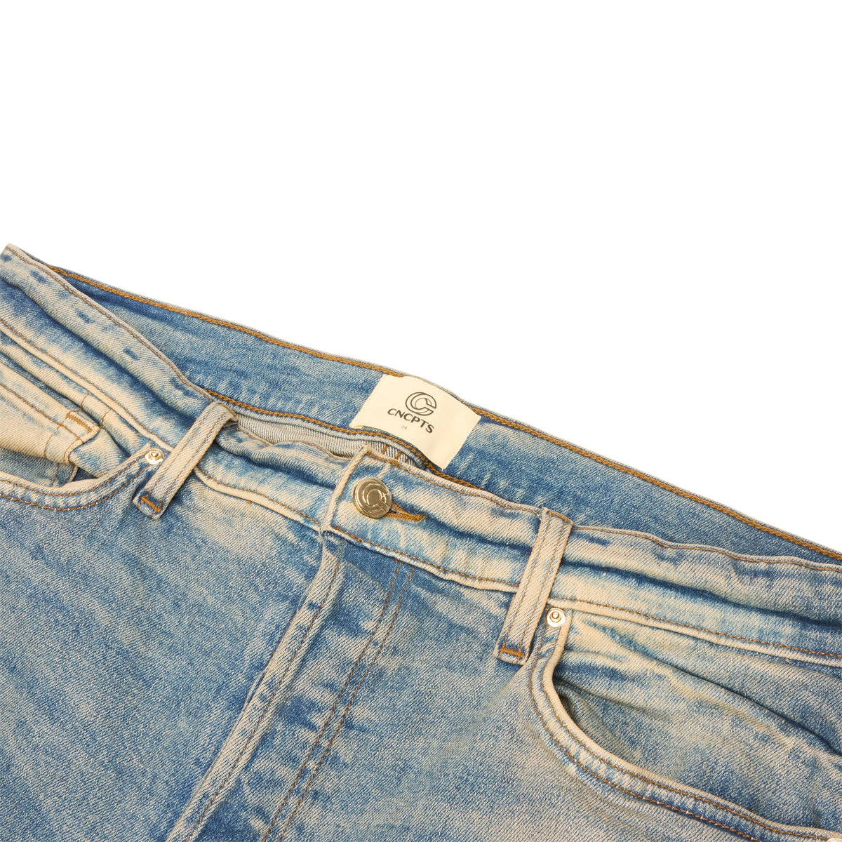 CNCPTS Splatter Denim Pant (Washed Indigo) - Image 3