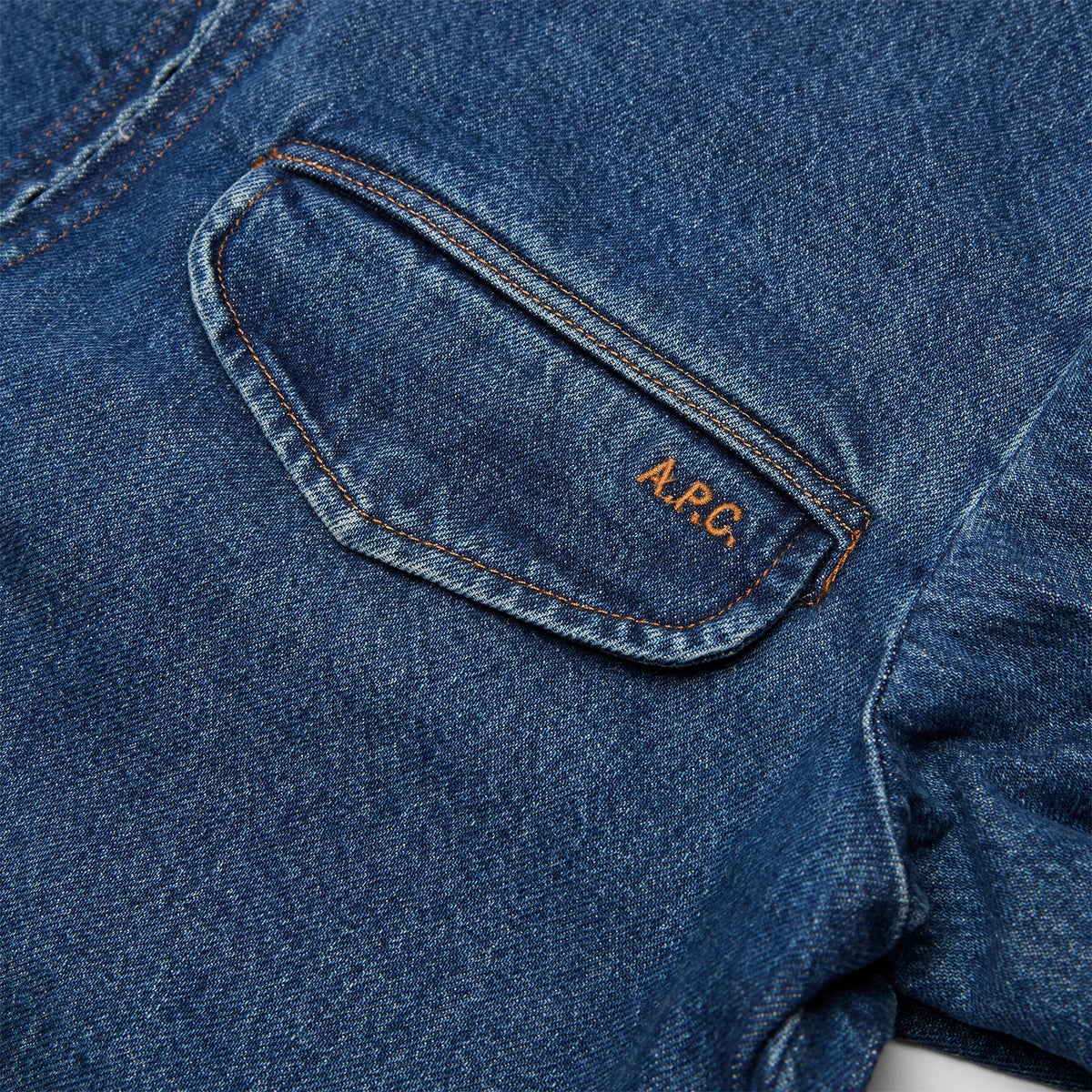 A.P.C. Blouson Fabrizio Zippe (Washed indigo) - Image 4