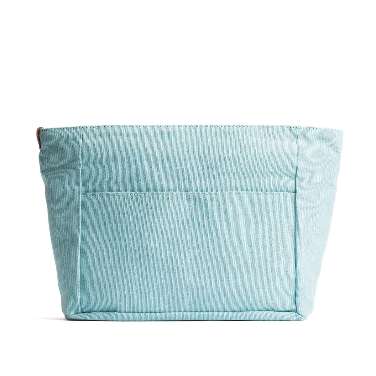 Canvas Purse Organizer - Dusty Blue / Zipper / Medium
