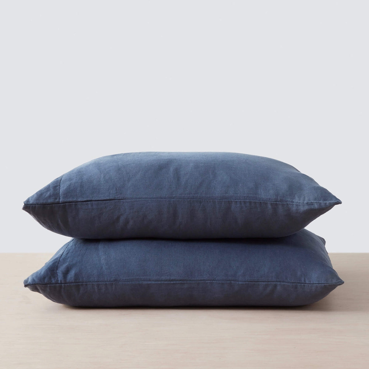 Stonewashed Linen Pillowcases - Slate Blue