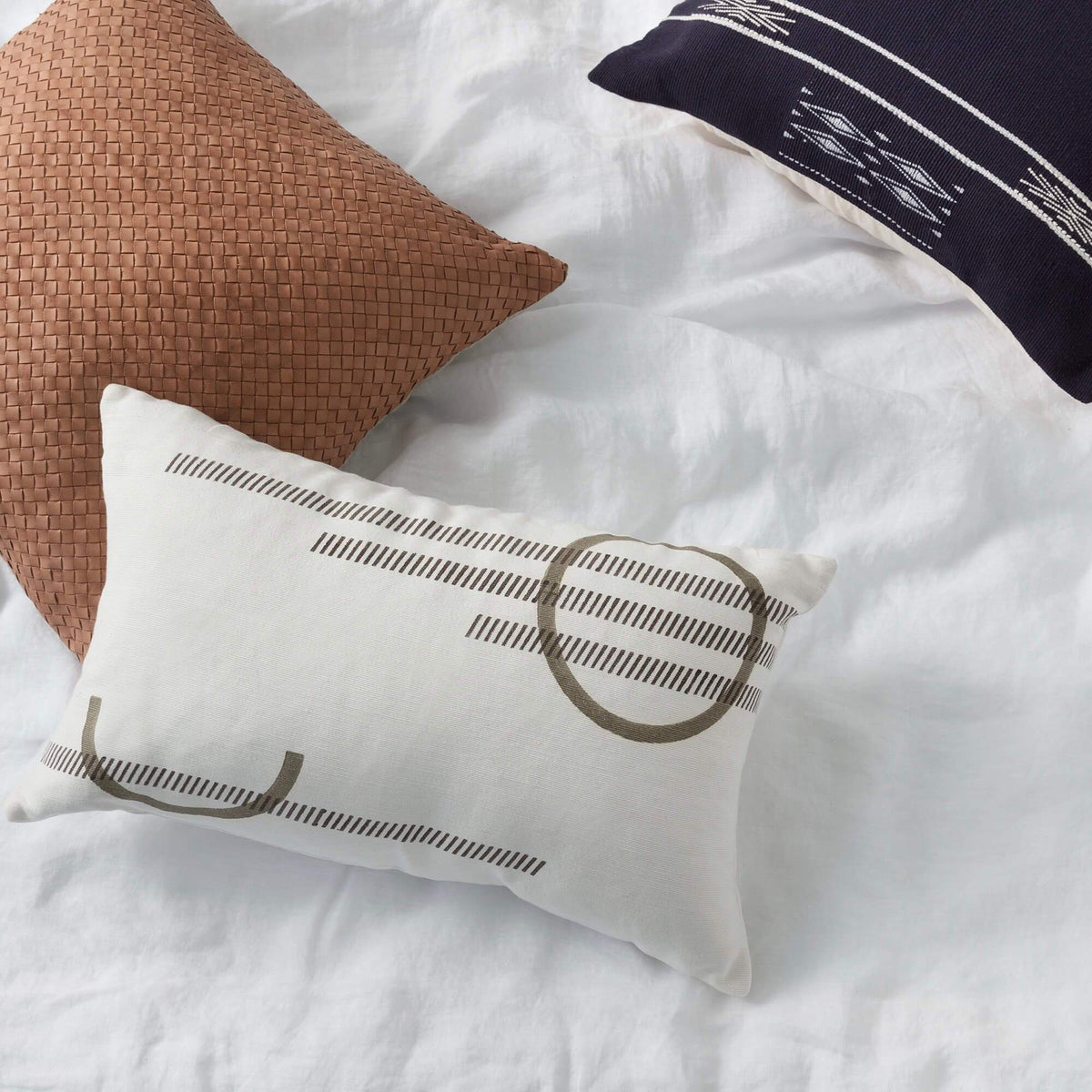 Dhara Leather Square Pillow - Image 5