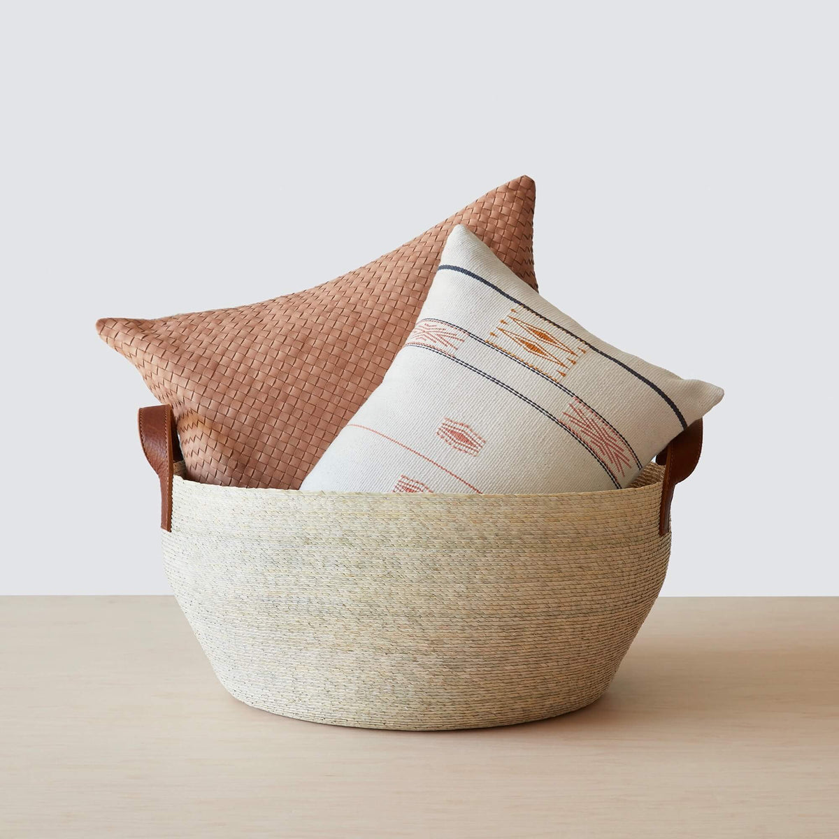 Dhara Leather Square Pillow - Image 3