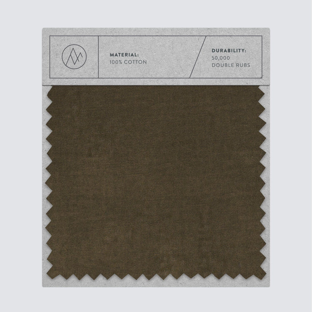 Cotton Velvet Upholstery Swatches - Mushroom