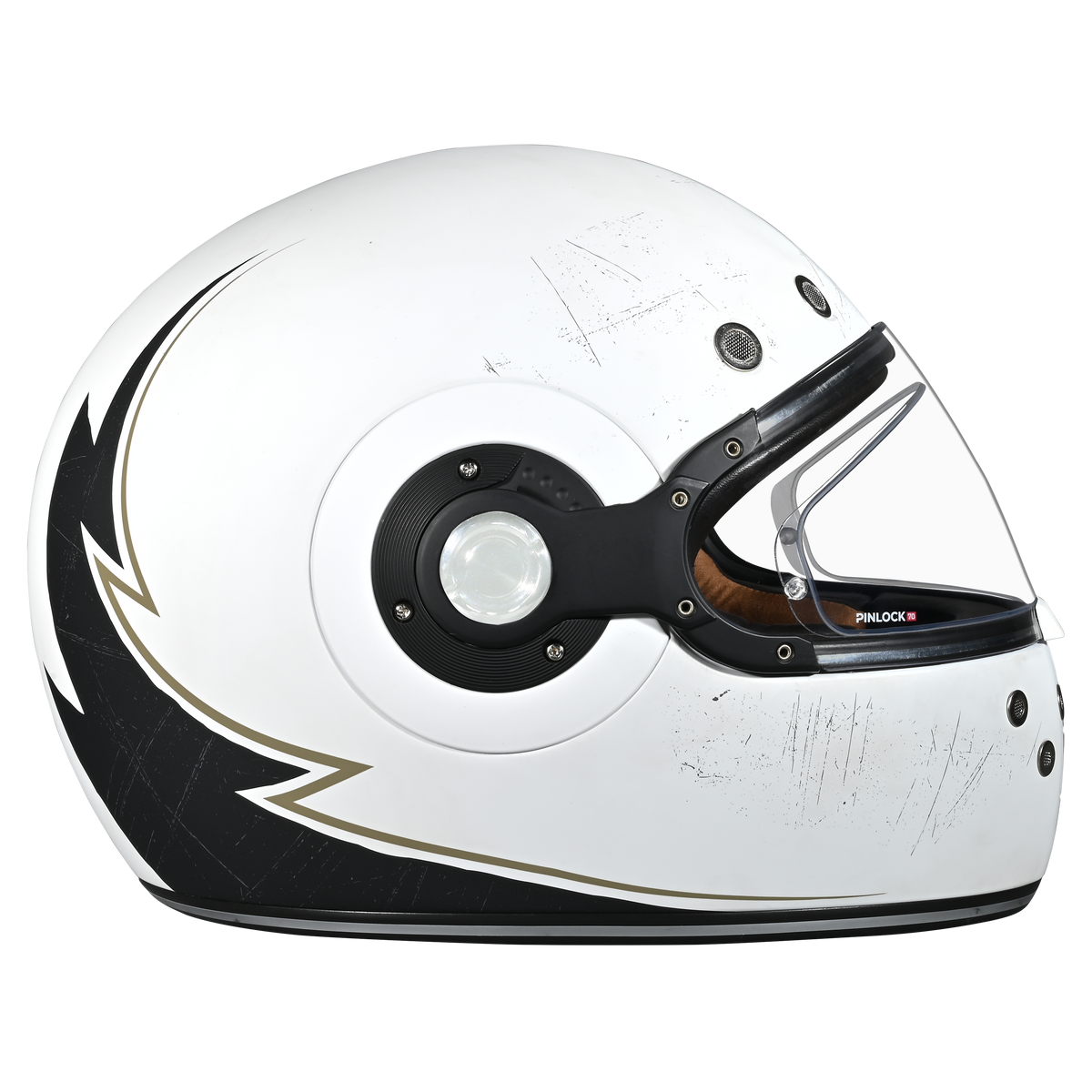 DOT Daytona Retro Full Face Motorcycle Helmet: Vintage Style for Men, Women, & Youth - W/ Blitz