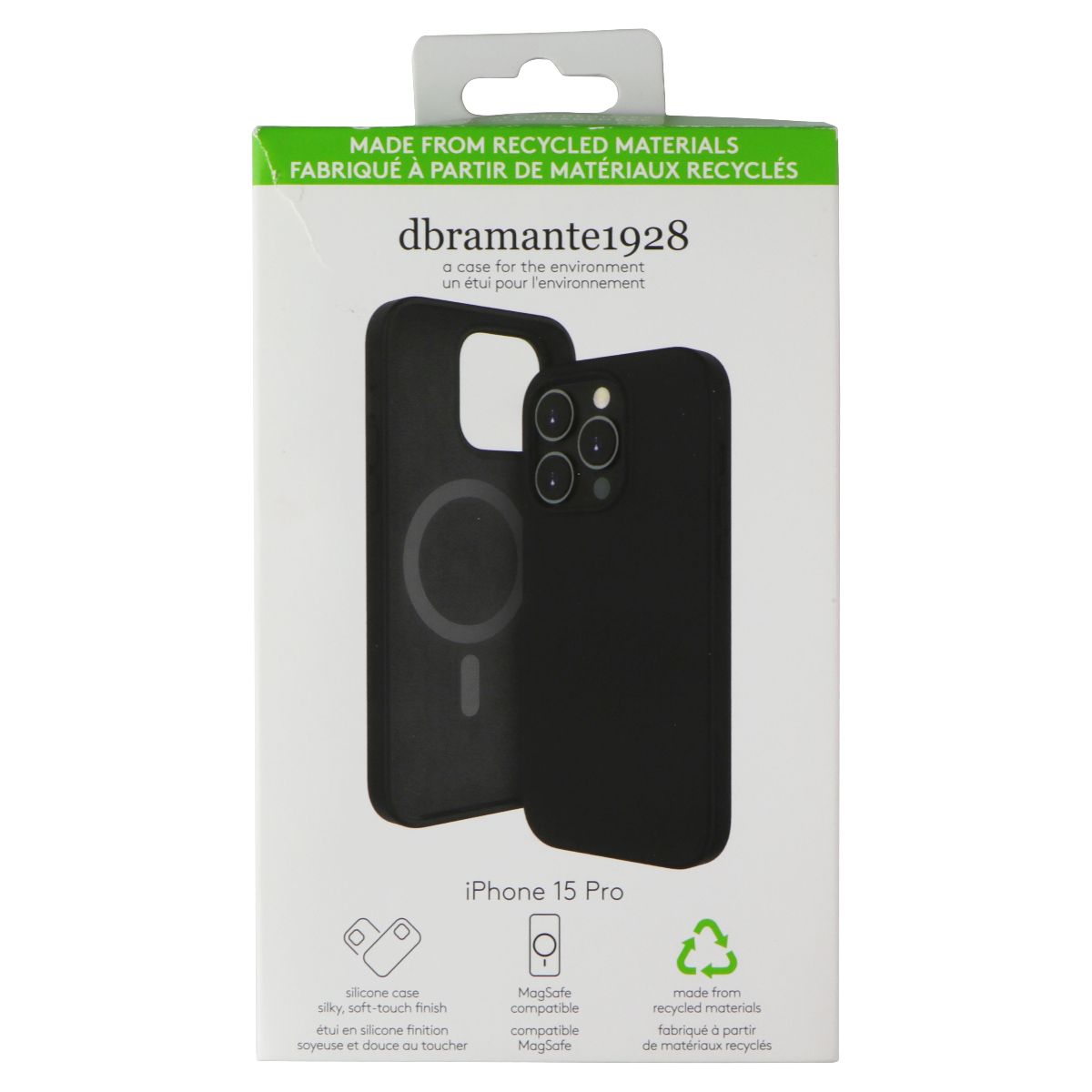 dbramante1928 Monaco Series Case for MagSafe for iPhone 15 Pro - Night Black - New