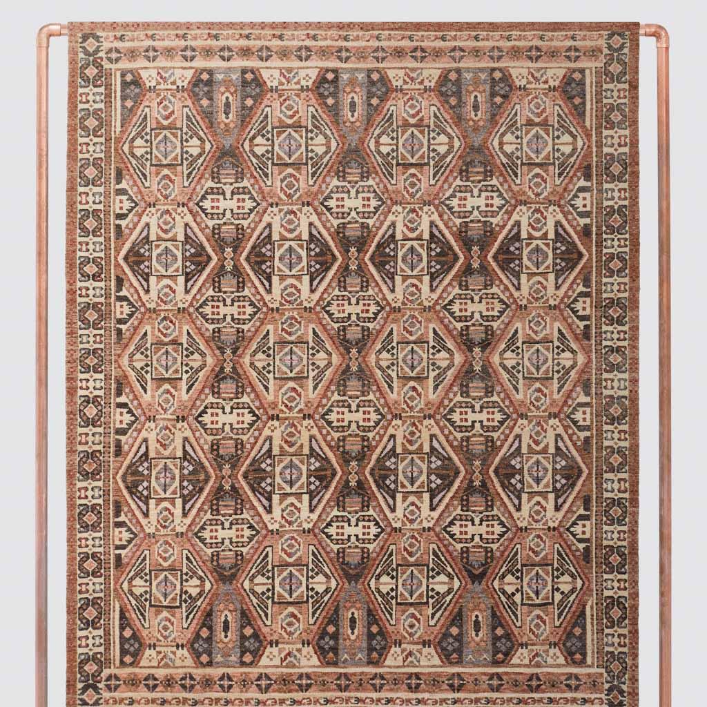 Danvi Hand-Knotted Area Rug - Rust