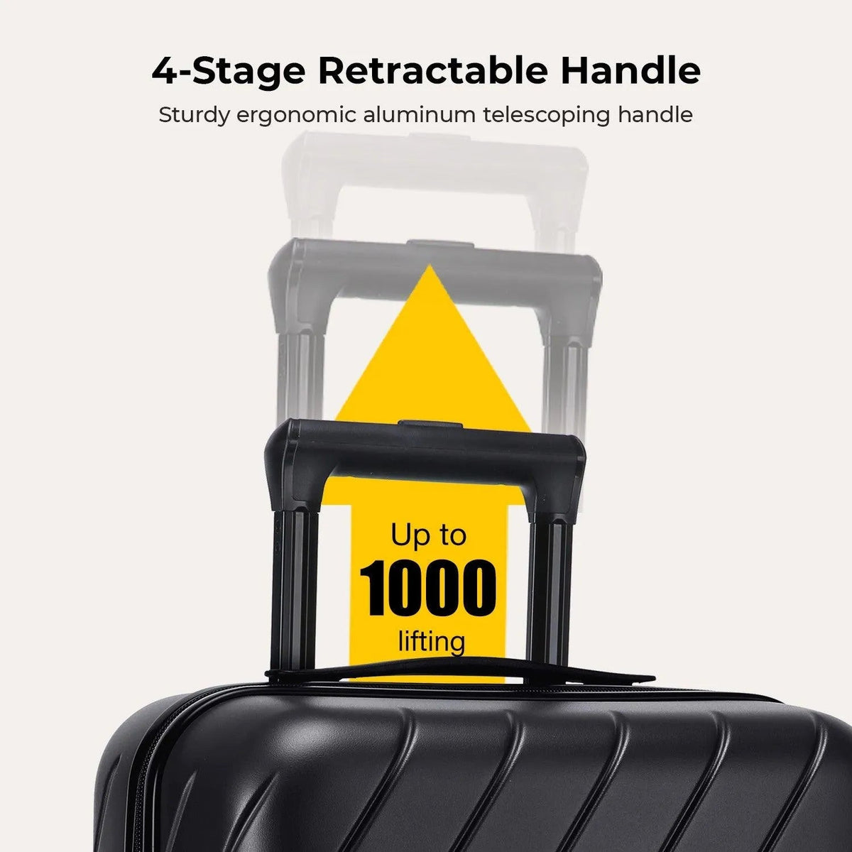 Daren 16-20 Inch Lightweight Hardside Carry-On Suitcase - Image 7