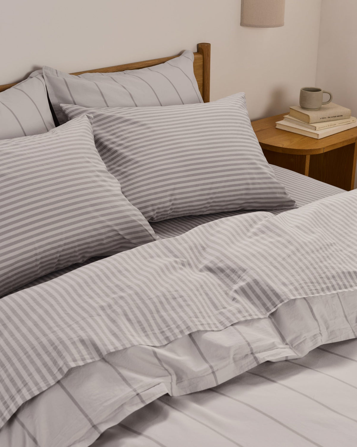 Percale Sheet Set - Pebble Stripe TW/XL - Image 4
