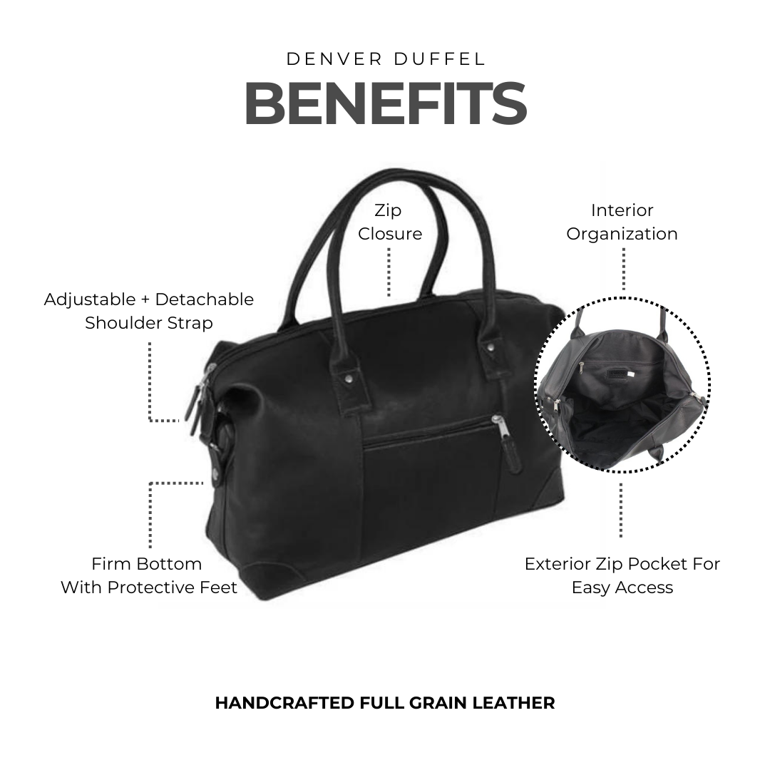 Denver Leather Duffel Bag - Image 8
