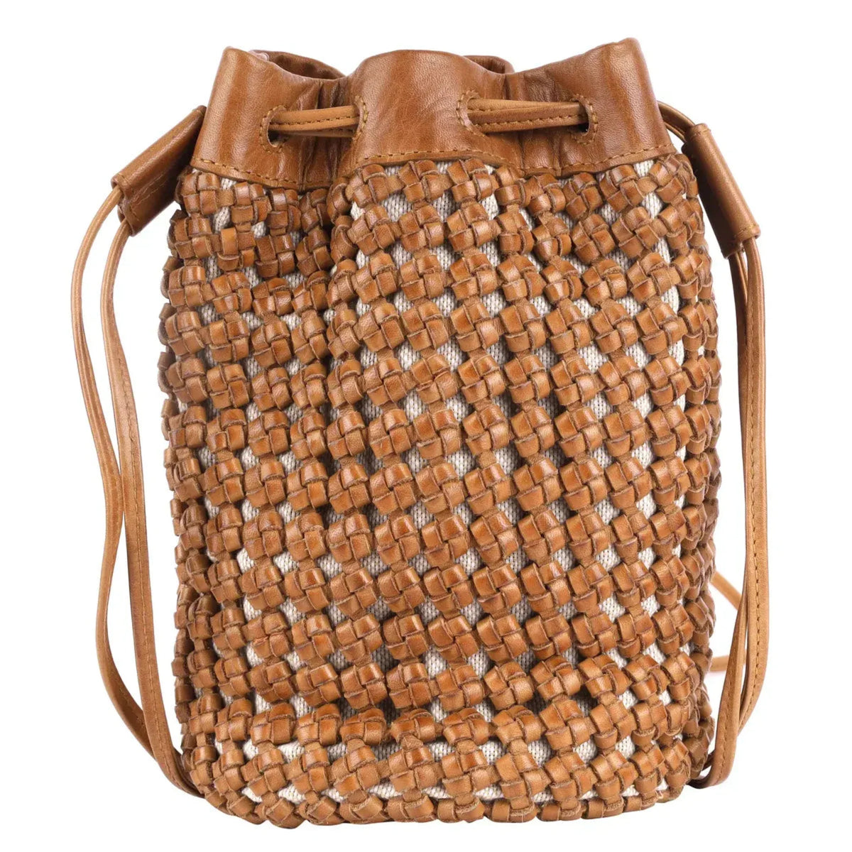 Dune Leather Crossbody Bag - Saddle