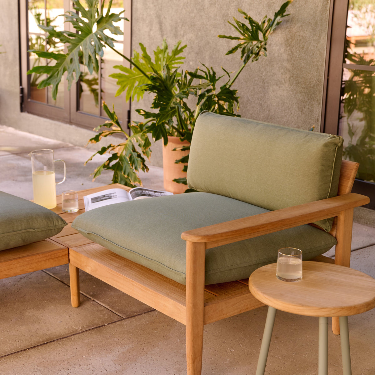 Dunes Teak Ottoman - Image 3