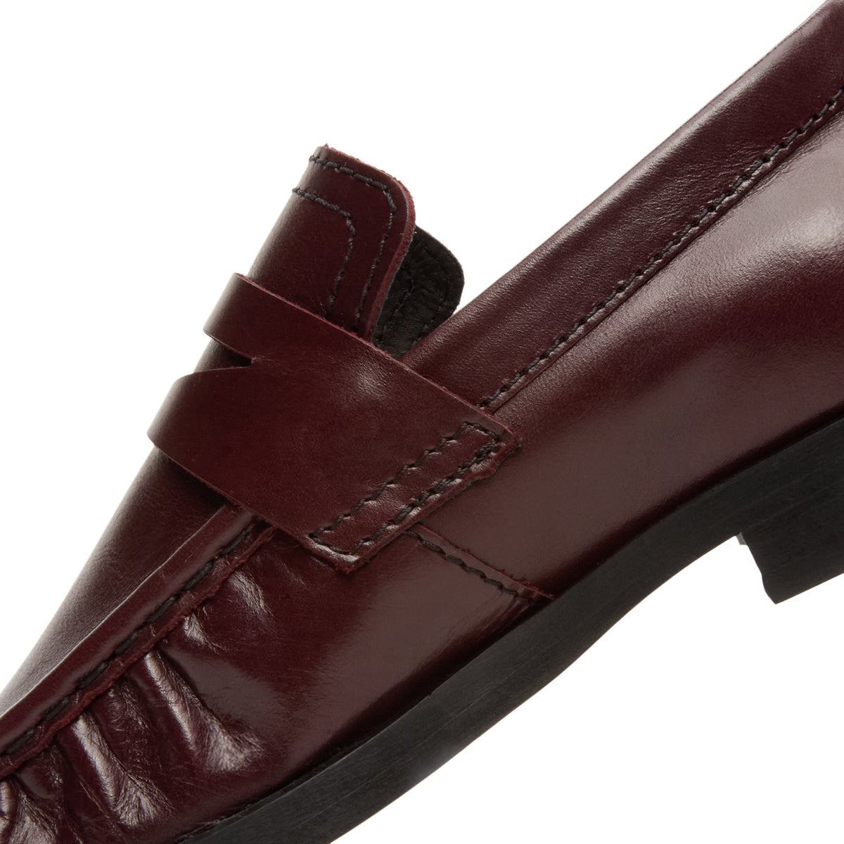 Miista Zita Burgundy Moccasin Loafers (Burgundy) - Image 8