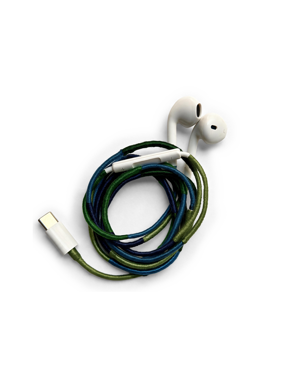 Color Block Hand-Wrapped Earphones - Image 2