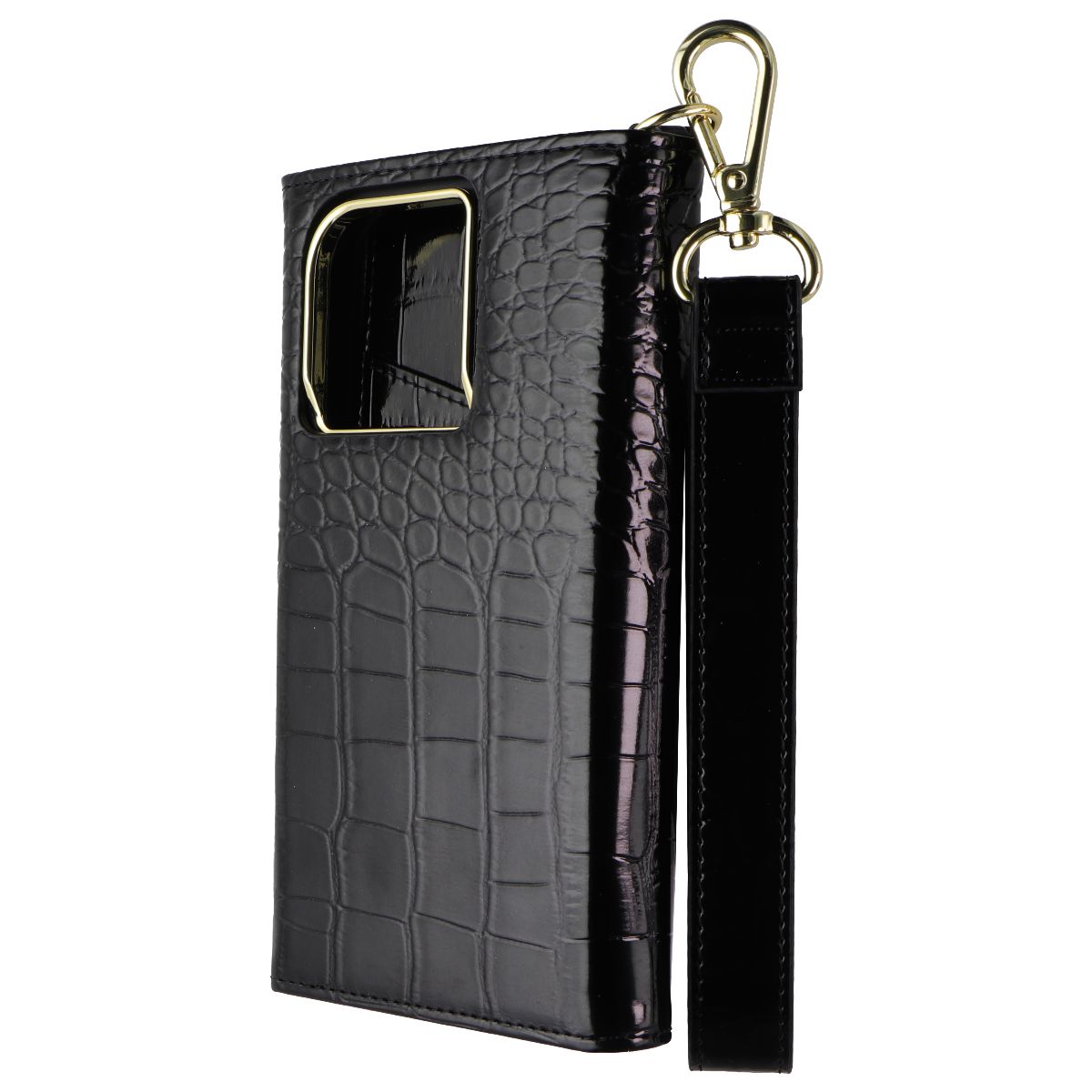 Elizabeth James Wristlet Folio for MagSafe for Apple iPhone 15 Pro - Black Croc - New