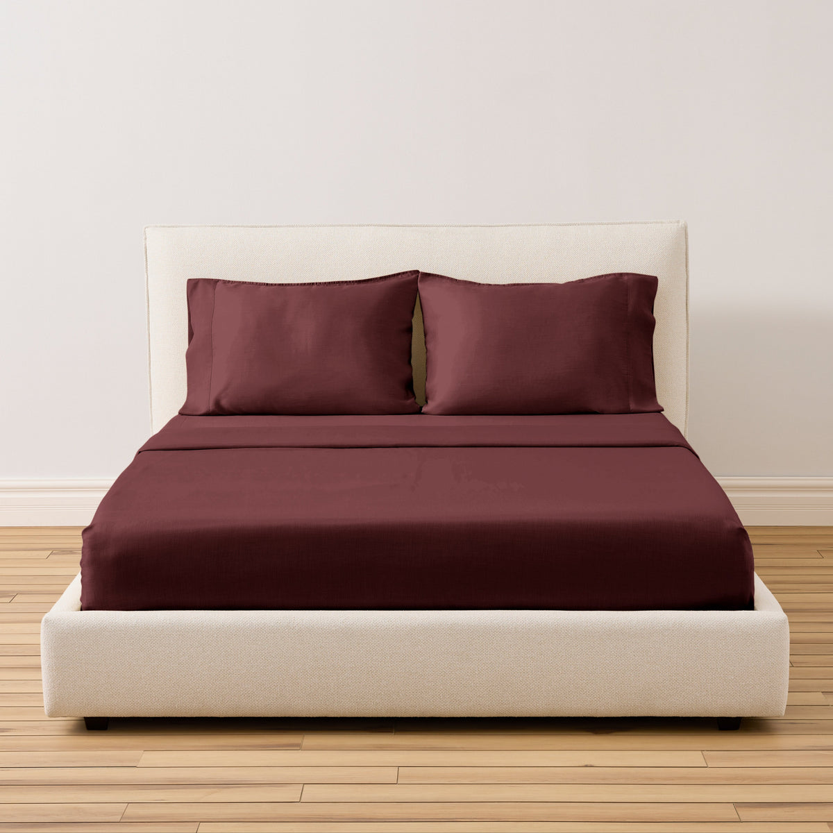 Breeze Fitted Sheet - Burgundy