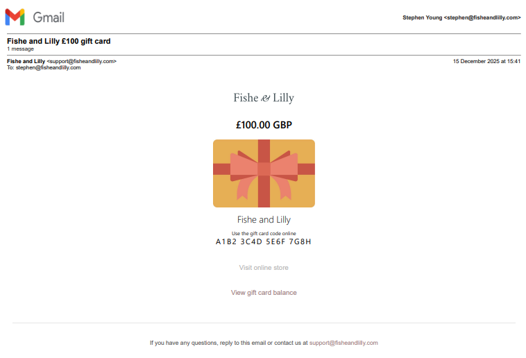 Fishe & Lilly Gift Card - Image 2
