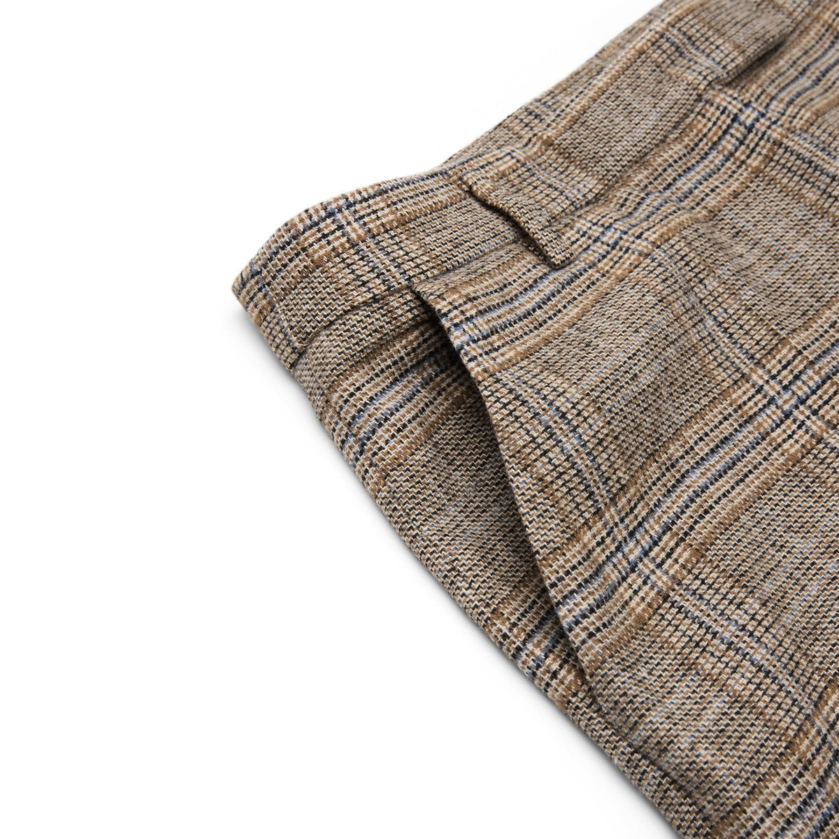 Danielle Guizio Ruched Hem Tartan Pant (Green multi) - Image 4