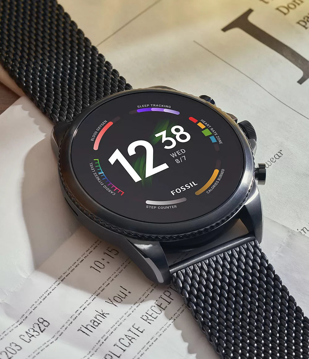 Fossil Gen 6 Smartwatch Black Stainless Steel Mesh - FTW4066V - Image 5