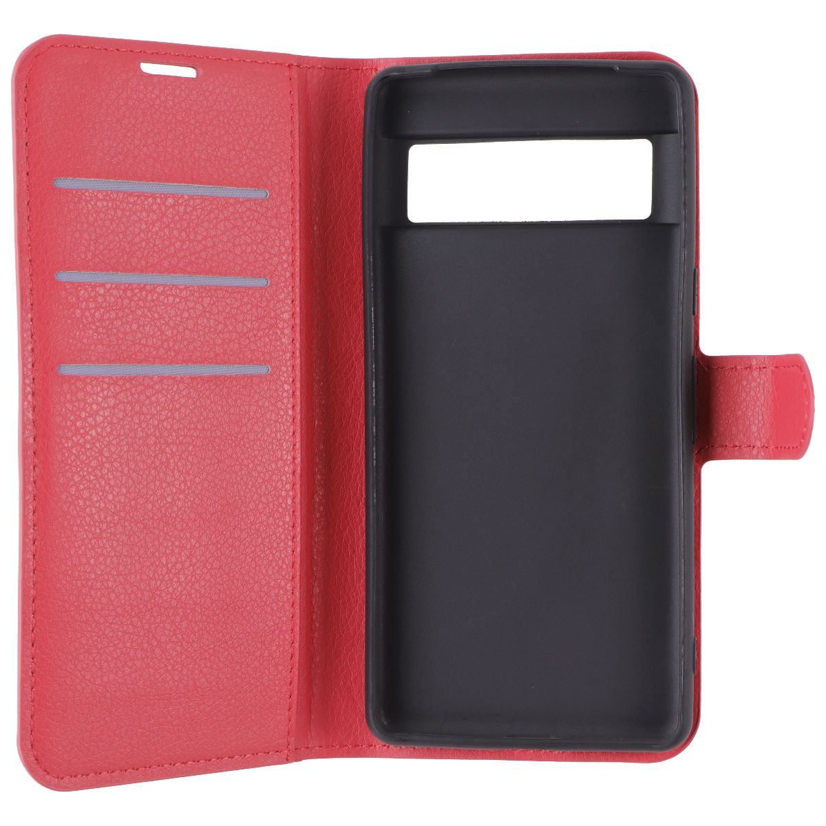 Generic Faux Leather Folio Case for Google Pixel 7 - Red - New - Image 3