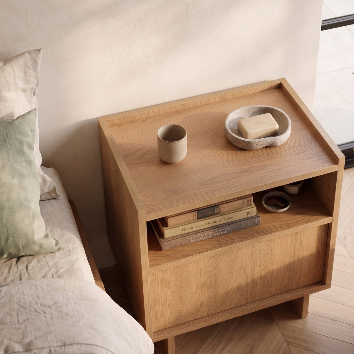 Kanso Oak Bedside Table - Image 9