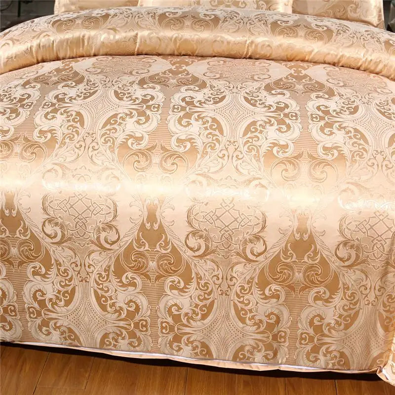 Luxury Gold Silk-Look Bedding Set - Image 4
