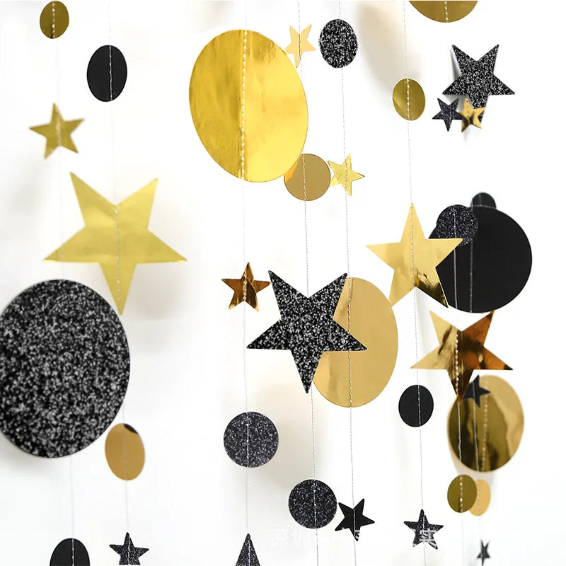 Christmas Retro Night Lights - Black gold