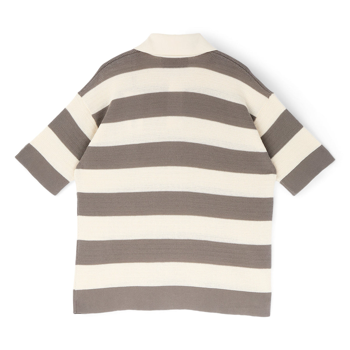 AMI Paris Short Sleeves Polo With AMI De Couer Patch (Blanc creme/Carbone) - Image 2