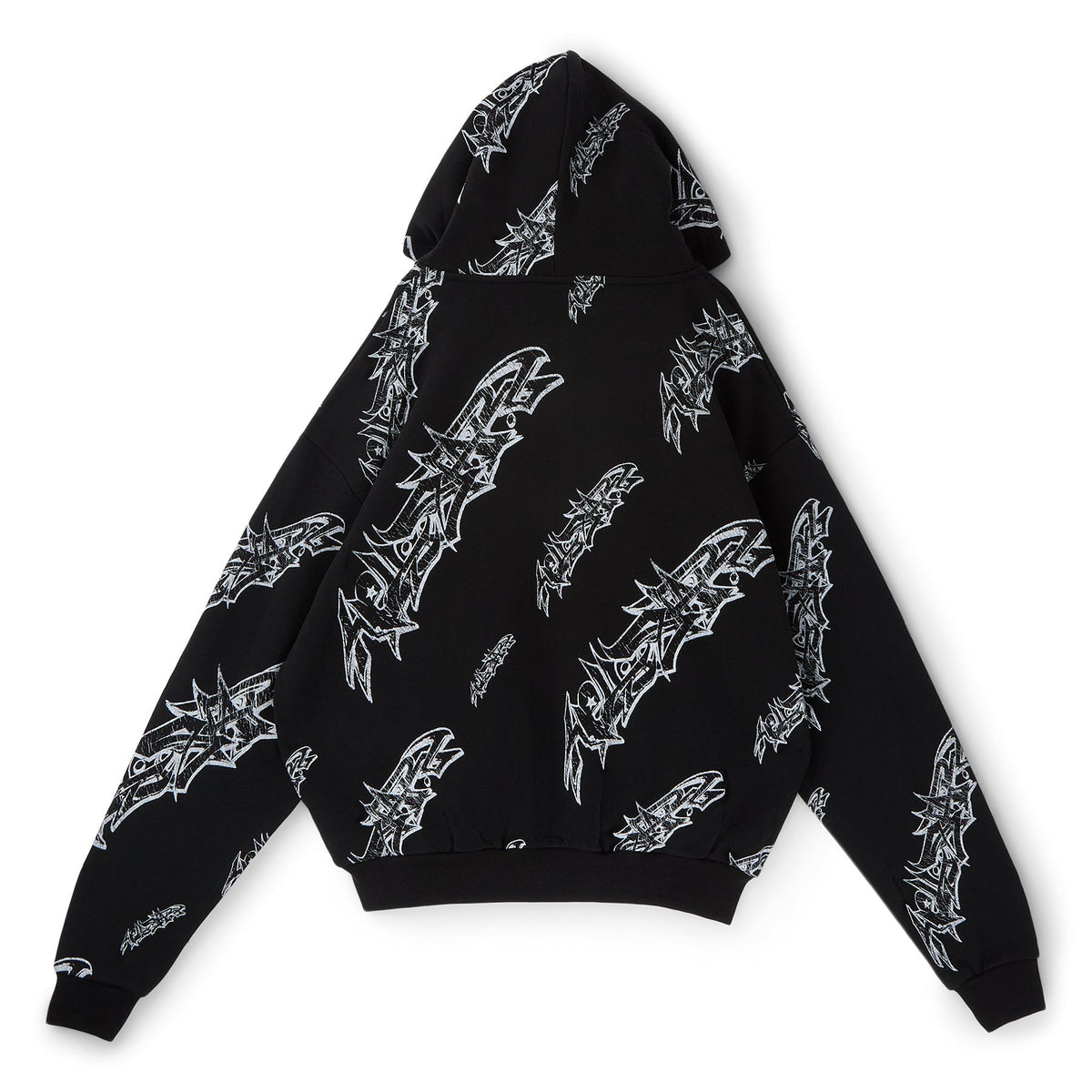 Hellstar Roll Print Graffiti Zip Up (Black) - Image 2