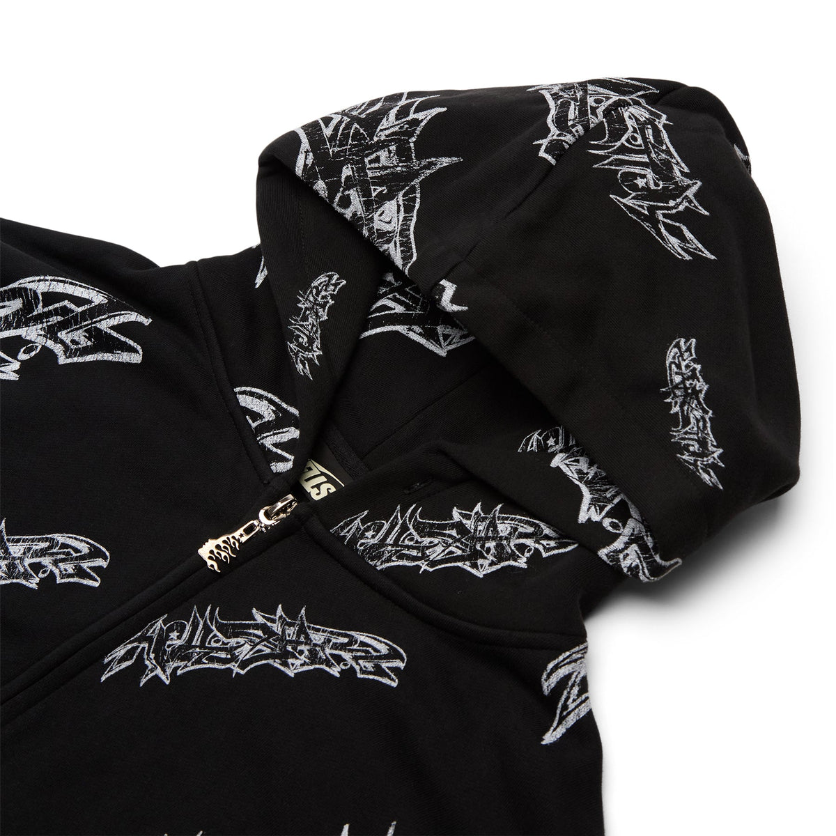 Hellstar Roll Print Graffiti Zip Up (Black) - Image 3