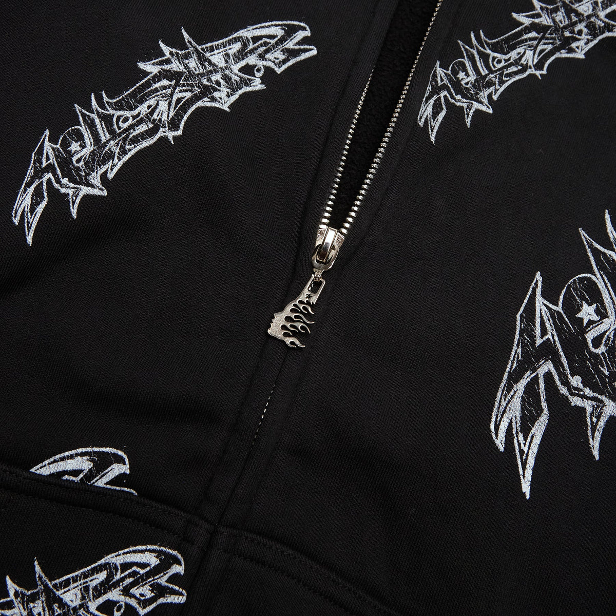 Hellstar Roll Print Graffiti Zip Up (Black) - Image 4