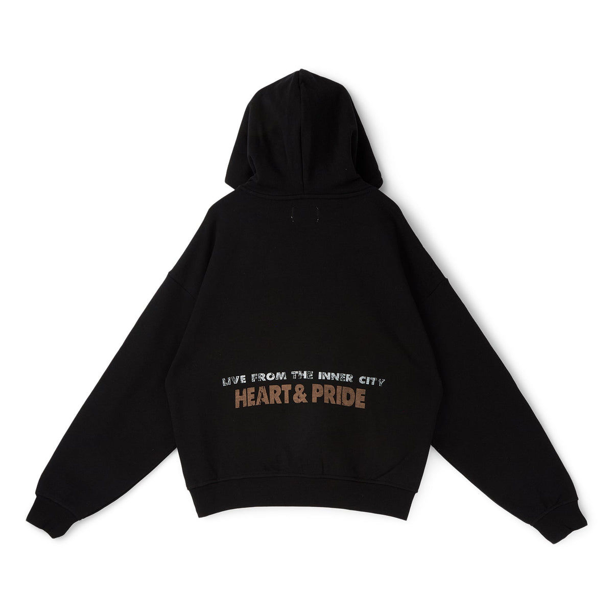 Honor The Gift Heart & Pride Hoodie (Black) - Image 2