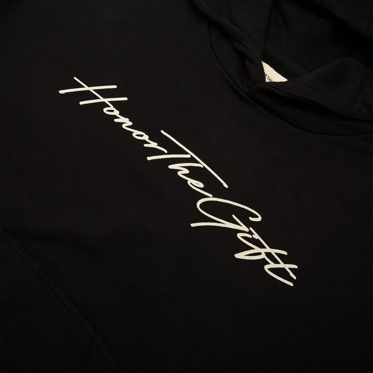 Honor The Gift Script Hoodie (Black) - Image 4