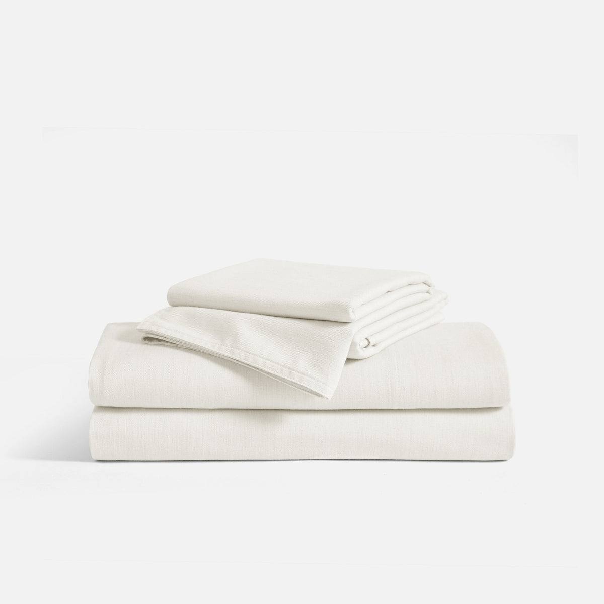 Heathered Cashmere Core Sheet Set - Cream