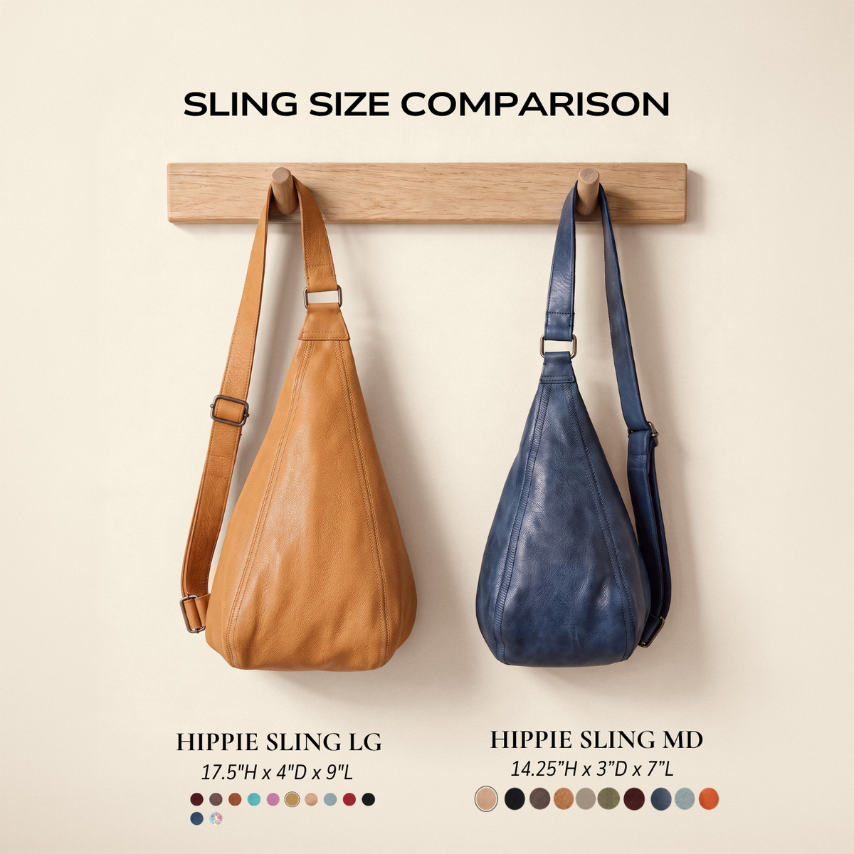 Hippie Leather Sling Bag - Image 3