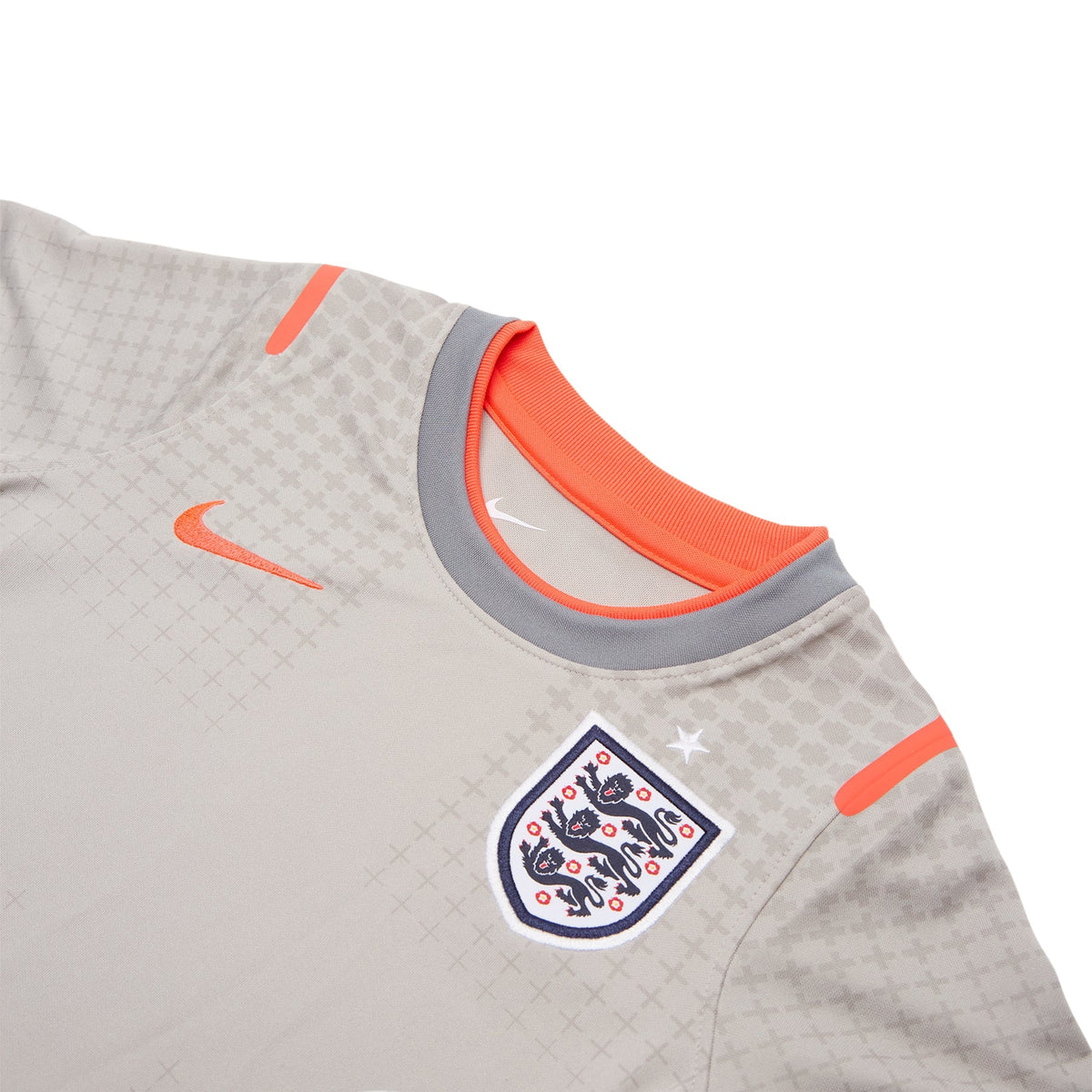 Nike x England x Palace Kids' Short-Sleeve Soccer Top (Pewter Grey/Bright Crimson) - Image 3