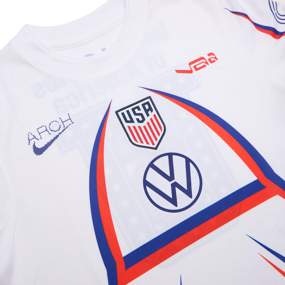 Nike x USA x VAA Women's Short-Sleeve Soccer Top (White/Deep Royal Blue) - Image 4
