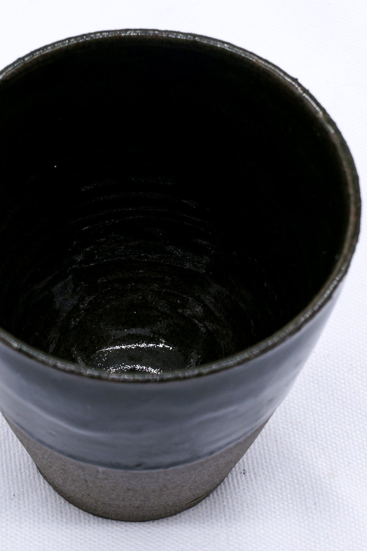Bluverde Quadra Handmade Ceramic Smoked Grey Stoneware Tall Ceramic Cup - Image 3