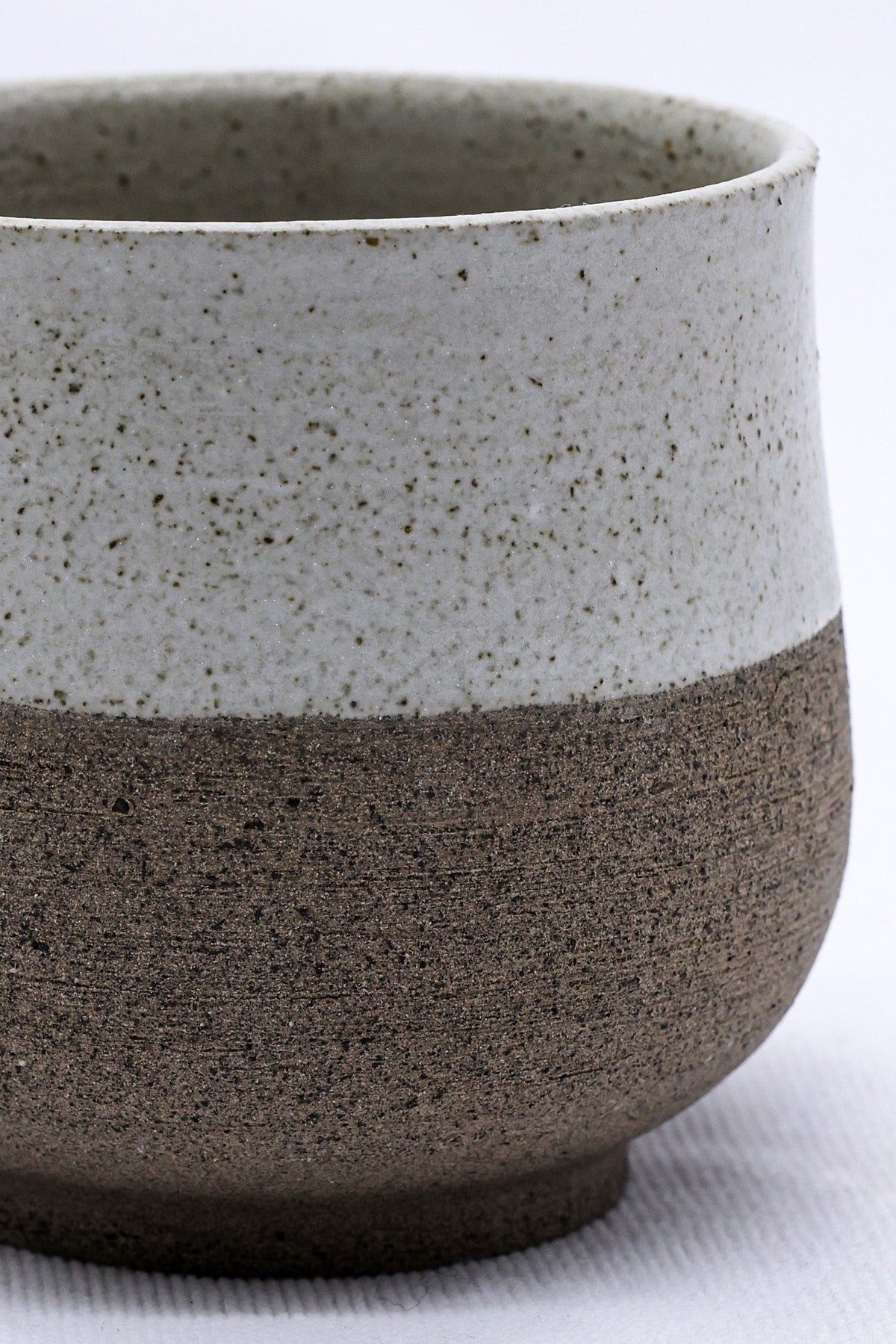 Bianca Tazza Handmade Ceramic Smoked Grey Stoneware Short Cup - Image 2