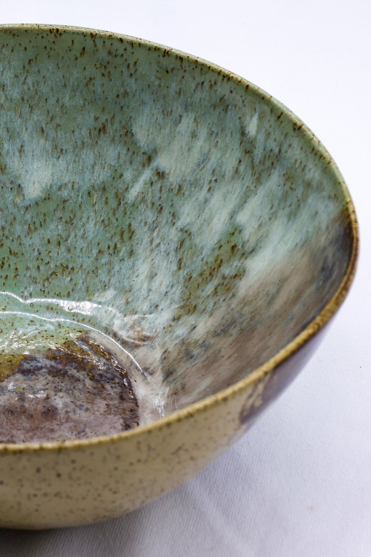 Large Saltwater Lavender Handmade Ceramic Stoneware Dinner Bowl - Image 4