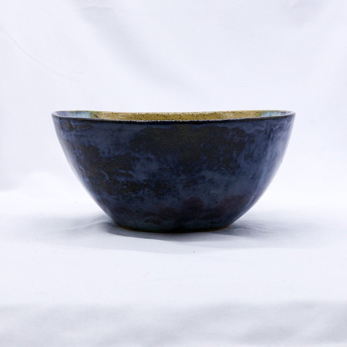Large Ochre Tide Speckle Handmade Ceramic Stoneware Dinner Bowl